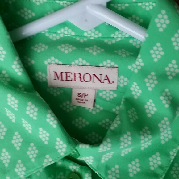 Merona dress shirt, green S/P - Picture 2 of 2